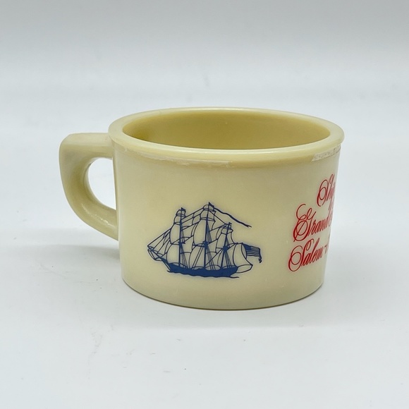 VTG Shulton Ivory Milk Glass Old Spice Shaving Mug Ship Grand Turk Salem 1786 - Picture 4 of 8